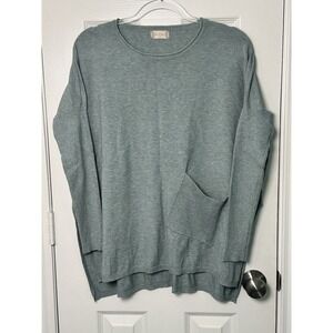 Altar'd State Cozy Comfort Pocket Pullover Sweater Women's XS/S Oversized Green